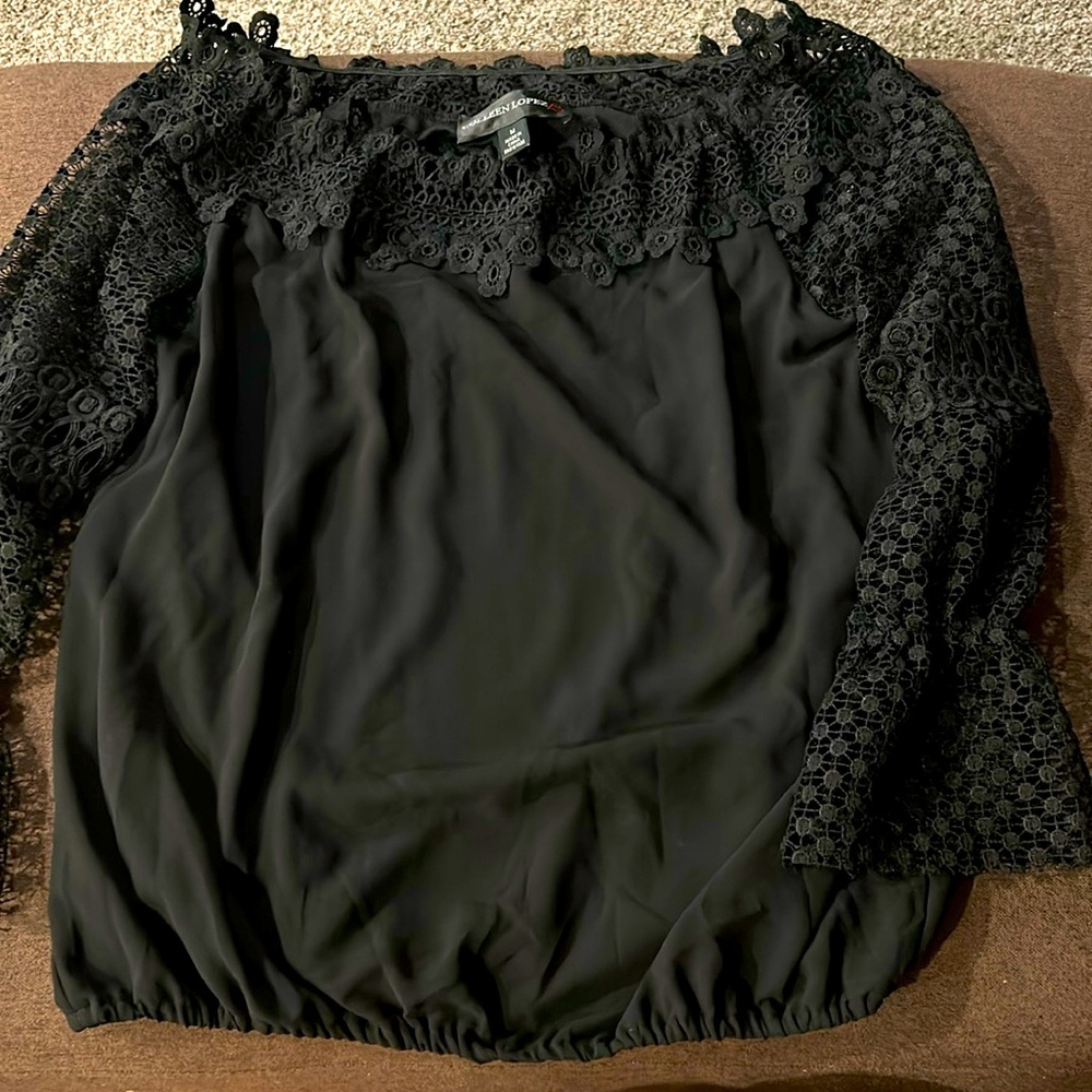 Black lace shirt